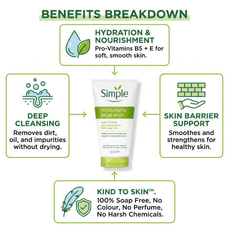 Simple Kind to Skin Moisturising Face Wash 150ml