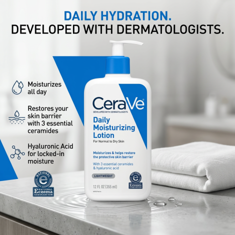 Cerave Daily Moisturizing Lotion For Normal To Dry Skin 355ml