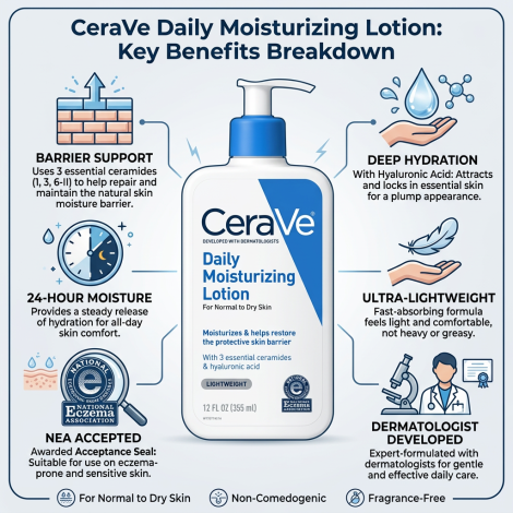 Cerave Daily Moisturizing Lotion For Normal To Dry Skin 355ml
