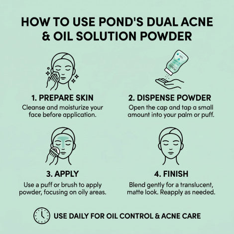 Pond's Dual Acne & Oil Solution Translucent Facial Powder 45g