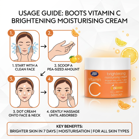 Boots Vitamin C Brightening Moisturising Cream 50 ml
