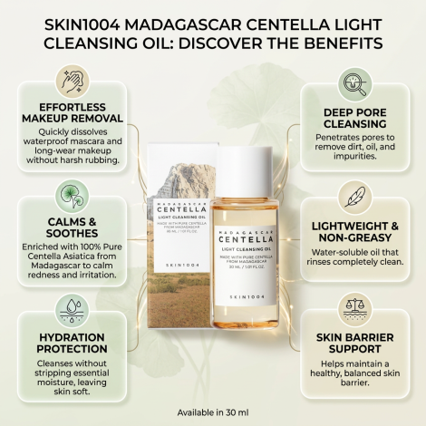 Skin1004 Madagascar Centella Light Cleansing Oil 30ml