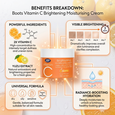 Boots Vitamin C Brightening Moisturising Cream 50 ml