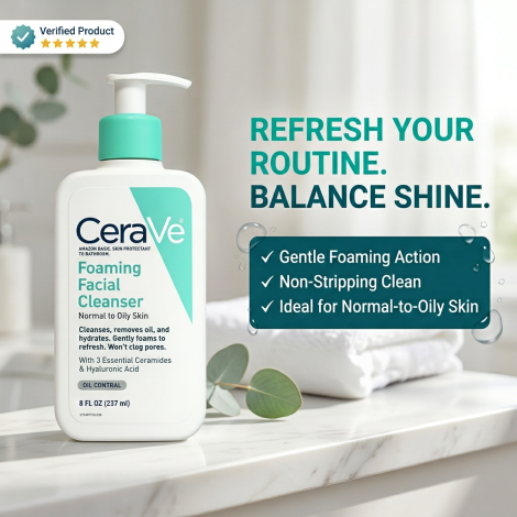 CeraVe Foaming Cleanser For Normal To Oily Skin 237ml