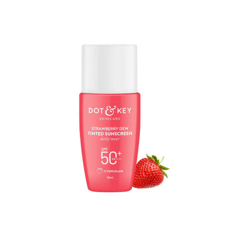 Dot & Key Strawberry Dew Tinted Sunscreen SPF50+ PA+++ 50ml - 01 Porcelain