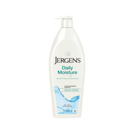Jergens Daily Moisture 24H Nourishing Hydration Moisturizer Lotion for Dry Skin 621ml