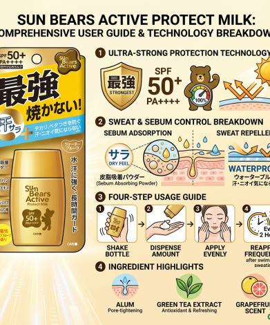 Omi Brotherhood Sun Bears Active Protect Milk Sunscreen SPF 50+ PA++++ 30g