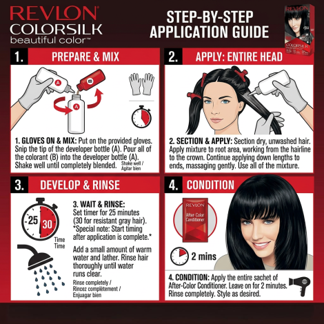 Revlon Colorsilk Beautiful Hair Color - 10 Black