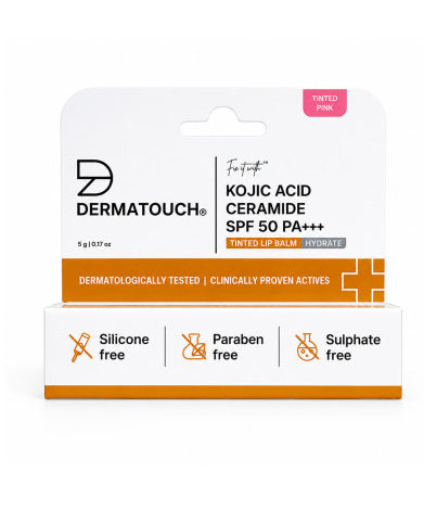 Dermatouch Kojic Acid Ceramide Spf 50 Pa+++ Tinted Lip Balm 5g - Tinted Pink