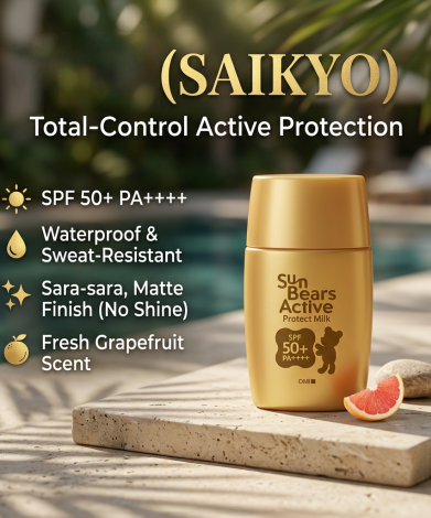 Omi Brotherhood Sun Bears Active Protect Milk Sunscreen SPF 50+ PA++++ 30g