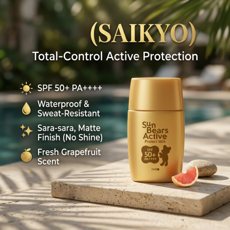 Omi Brotherhood Sun Bears Active Protect Milk Sunscreen SPF 50+ PA++++ 30g