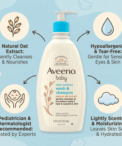 Aveeno Baby Daily Moisture Wash & Shampoo 532ml