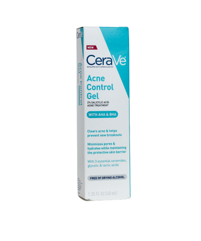 Cerave Acne Control Gel 2% Salicylic Acid Acne Treatment With AHA & BHA 40ml