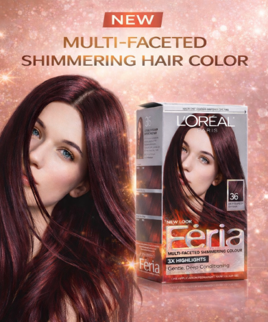 L'Oreal Feria Multi Faceted Shimmering Colour - 36 Chocolate Cherry