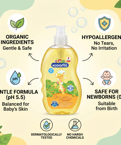Kodomo Organic 0+ Baby Shampoo 400ml