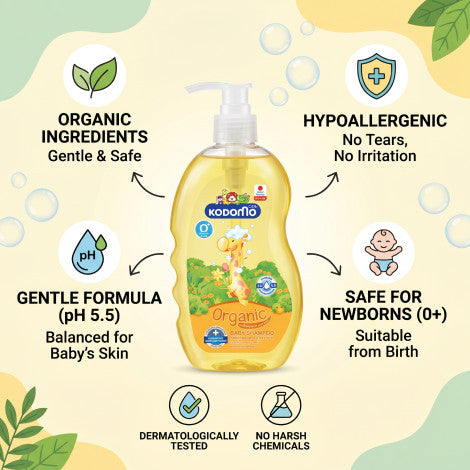 Kodomo Organic 0+ Baby Shampoo 400ml