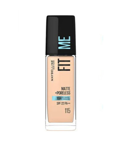 Maybelline Fit Me Matte Poreless 16H Oil Control Foundation- 115