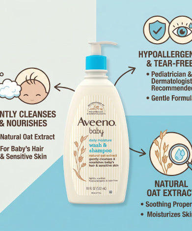 Aveeno Baby Daily Moisture Wash & Shampoo 532ml