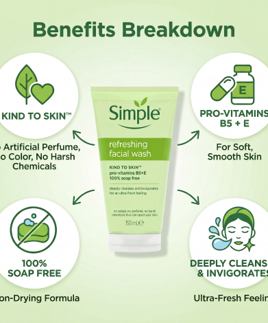Simple Refreshing Facial Wash 150ml