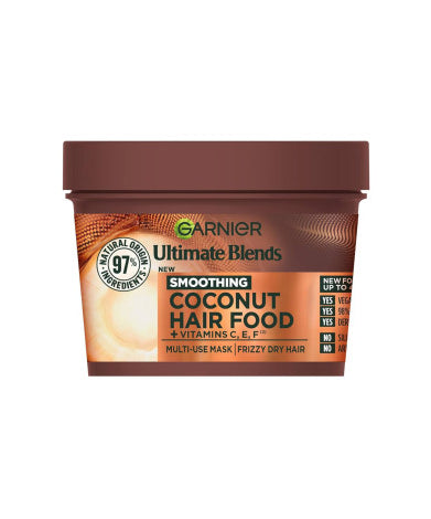 Garnier Ultimate Blends Smoothing Coconut Hair Food + Vitamin C,E,F Multi-Use Mask 400ml