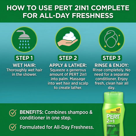 Pert Complete 2in1 Shampoo + Conditioner 400ml