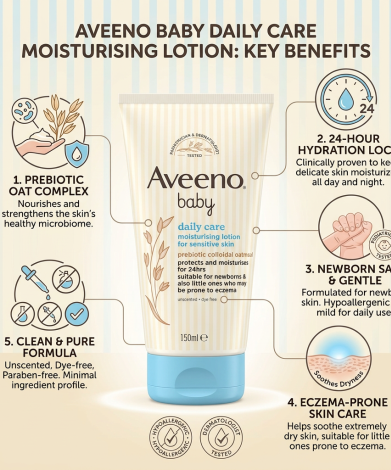 Aveeno Baby Soothing Relief Emollient Cream 150ml