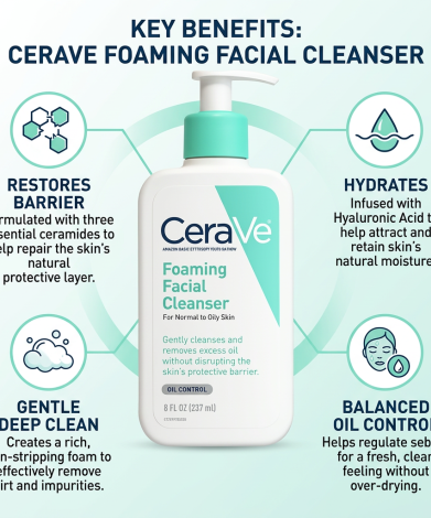 CeraVe Foaming Cleanser For Normal To Oily Skin 237ml