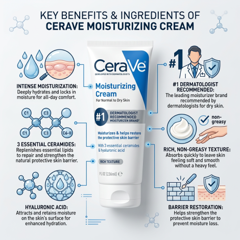 Cerave Moisturizing Cream For Normal To Dry Skin 236ml