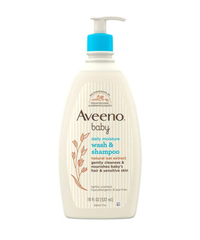 Aveeno Baby Daily Moisture Wash & Shampoo 532ml