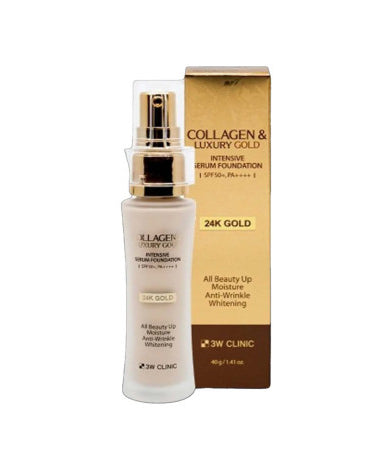 3W Clinic Collagen & Luxury Gold Intensive Serum Foundation SPF50+ PA++ 40g