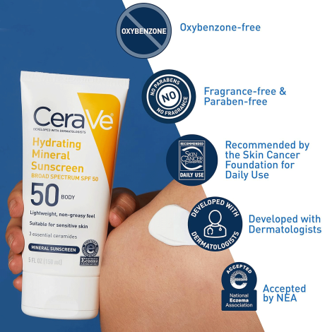 Cerave Hydrating Sunscreen Broad Spectrum SPF50 75ml