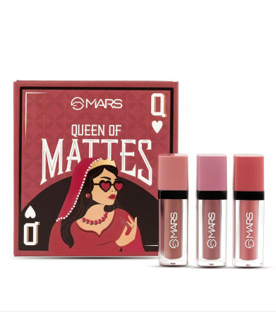 Mars Queen Of Mattes Lipstick Set- 03 Peaches And Nudes